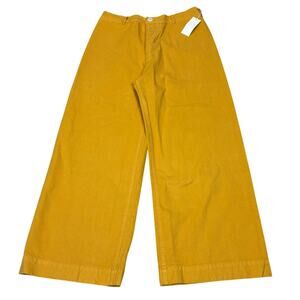 NWT Jesse Kamm Sailor Wide Leg Cotton Canvas Pants Women's 16 Boho Indie Twee